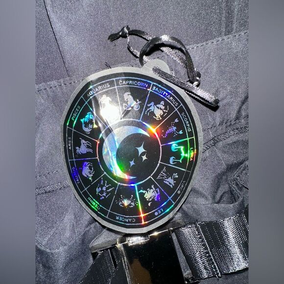 Dolls Kill Horoscopez Black Pleated Mini Skirt Chain‎ Embellishment Goth Emo M - Picture 10 of 10